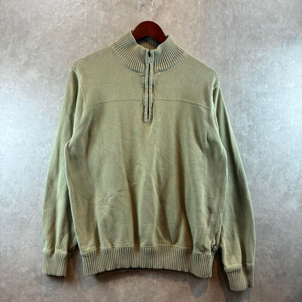 Timberland Men's Green and Khaki Jumper